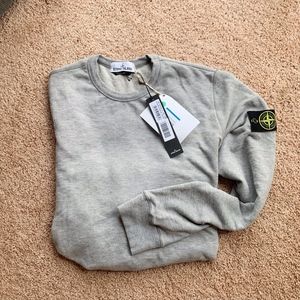 Stone Island Lightweight Crew Gray Long Sleeve NWT